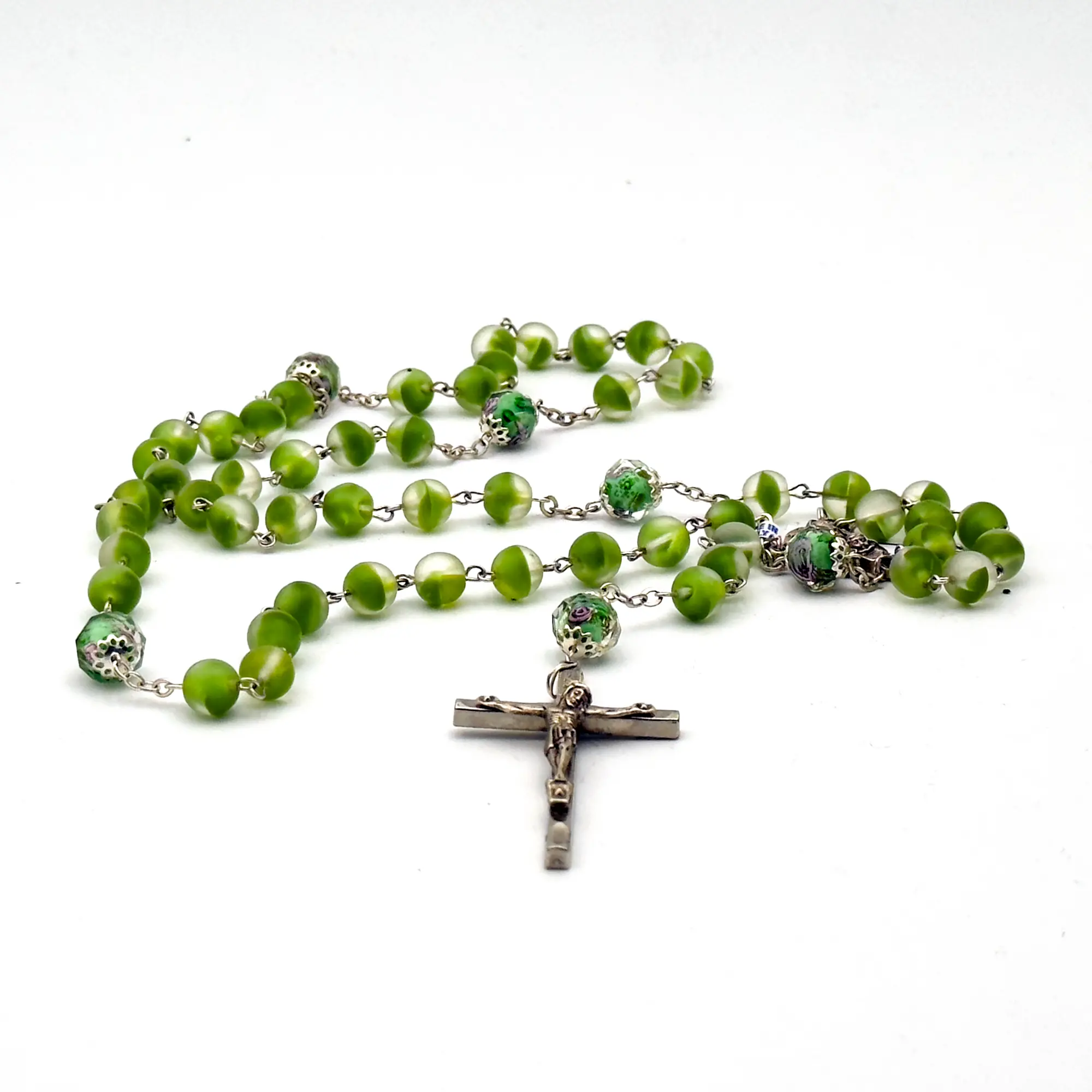 Chapelet perle de bohème vert