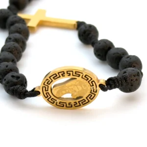 Chapelet Pierre de lave Notre Dame de Lourdes