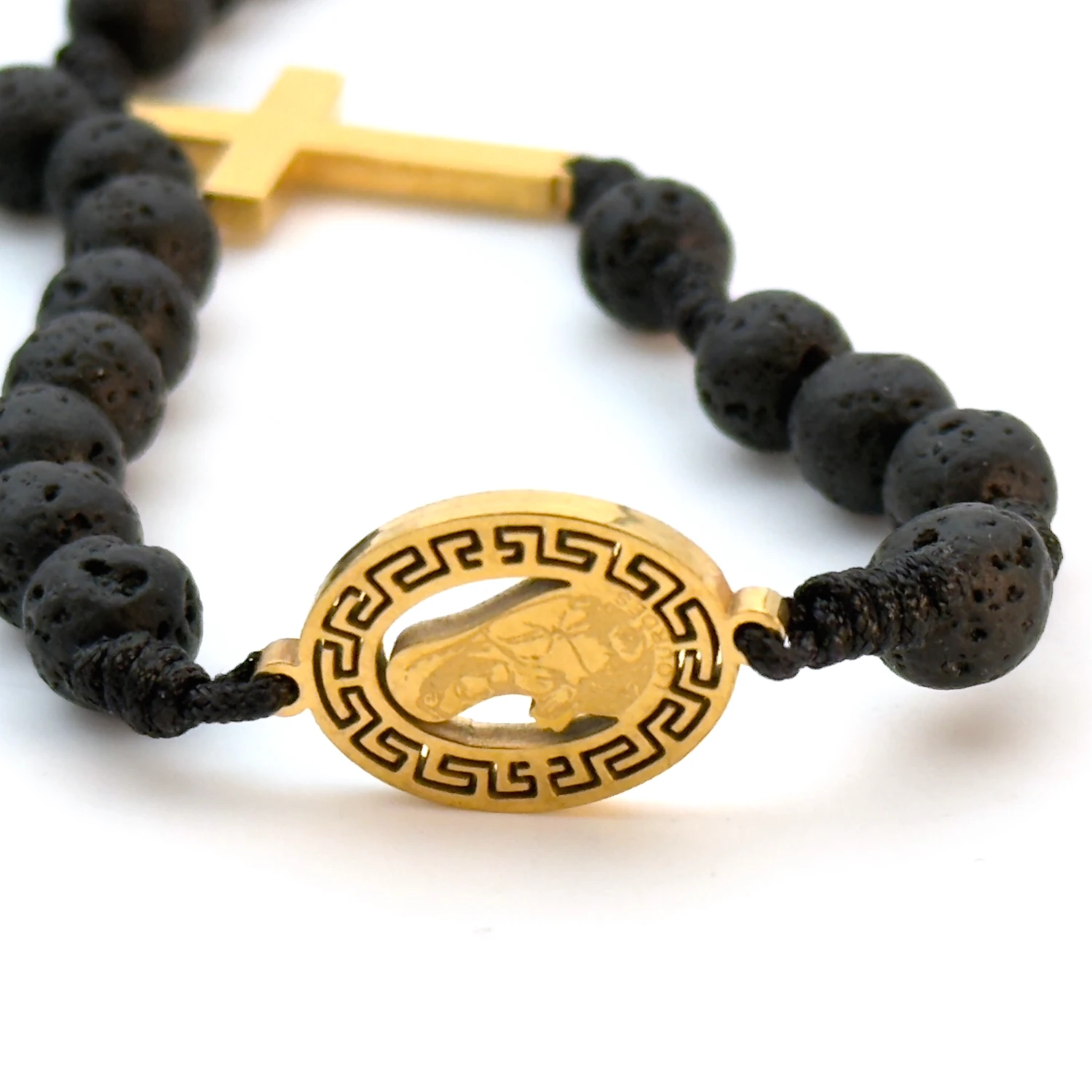 Chapelet Pierre de lave Notre Dame de Lourdes