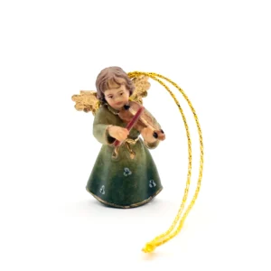 Figurine bois de Noël - ange jouant du violon