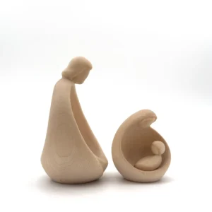 Statue bois Sainte Famille