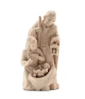 Statue Sainte Famille – Bois naturel – Sculptée à la main – 10 ou 13 cm