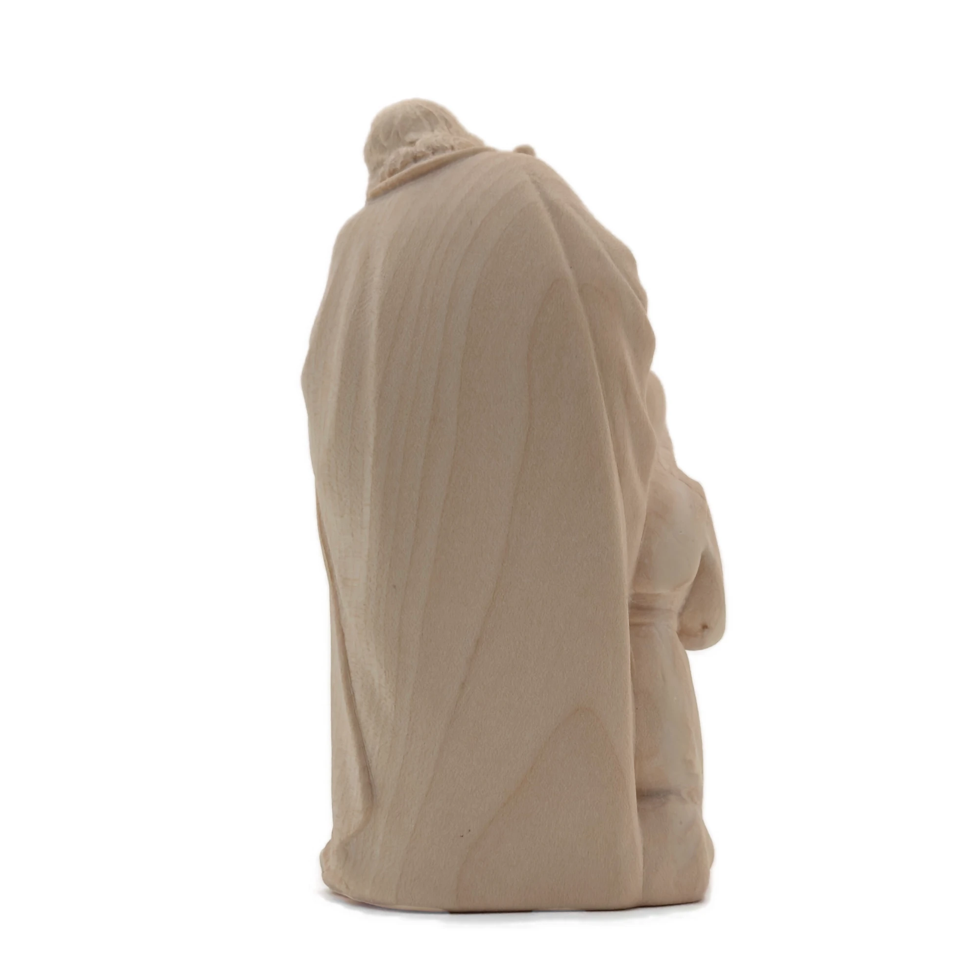 Statue Sainte Famille – Bois naturel – Sculptée à la main – 10 ou 13 cm