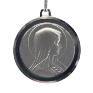 Médaille Vierge de Lourdes - Argent massif - 8 à 12 mm