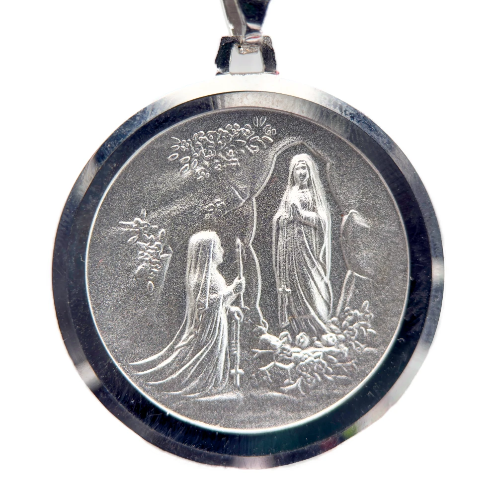 Médaille Vierge de Lourdes double face - Argent - 14 mm à 35 mm – Image 2