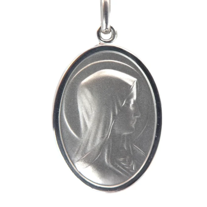 Médaille Ovale argent vierge marie