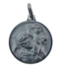 Médaille Saint Christophe portant l’Enfant Jésus – Argent