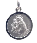 Médaille Saint Joseph portant l'enfant Jesus en plaqué or