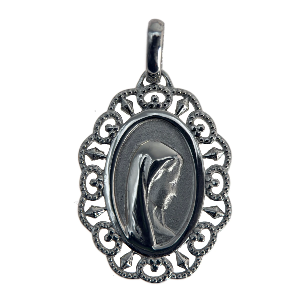 Médaille Vierge Marie ajourée en Argent