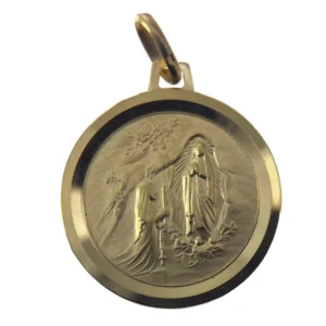 Médaille de l'apparition de Lourdes en plaqué or