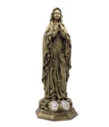 Statue Notre Dame de Lourdes Finition bronze - 40 cm