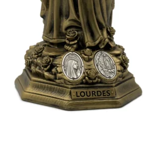 Statue Notre Dame de Lourdes Finition bronze - 40 cm