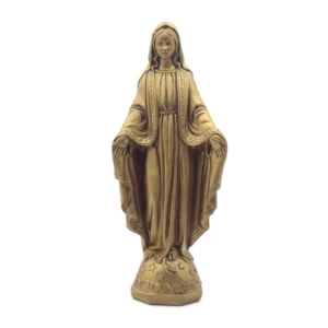 Statue Vierge Miraculeuse 42 cm – Finition bronze – Spécial extérieur