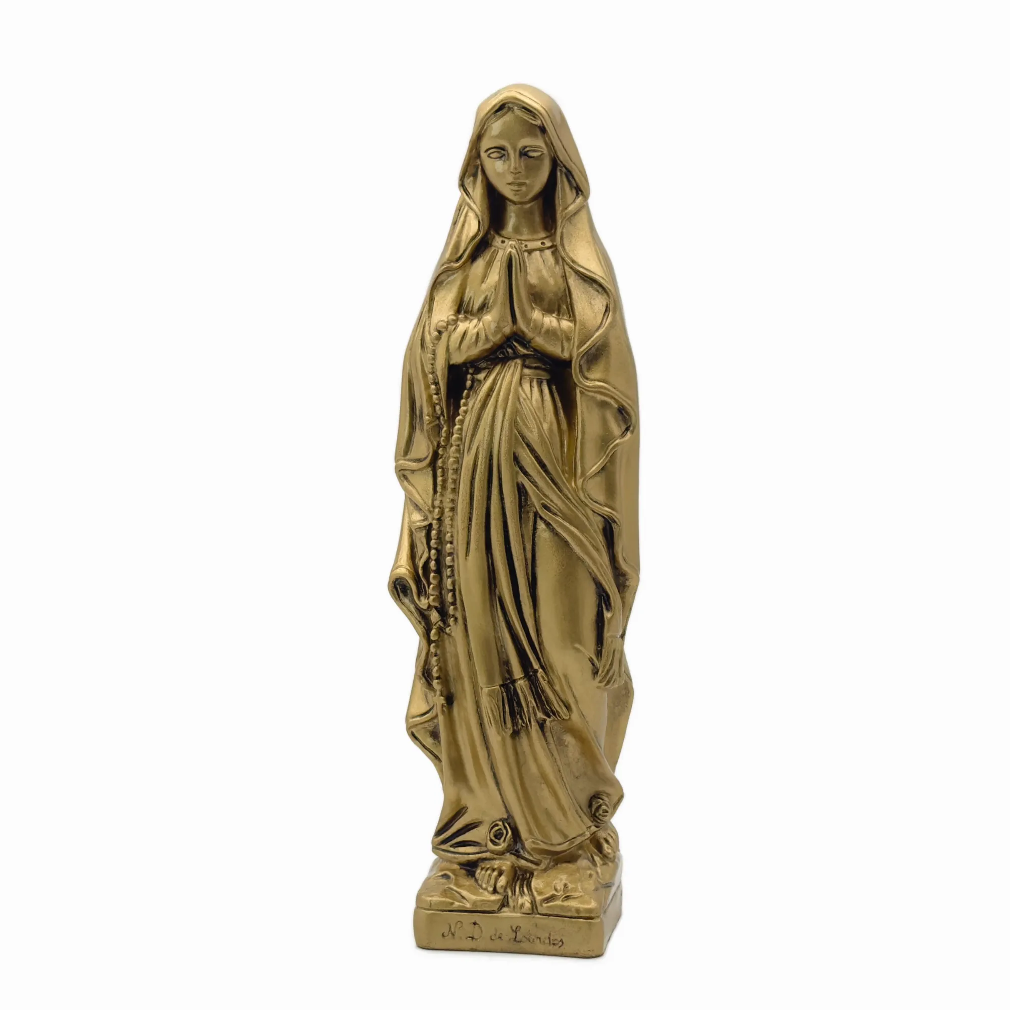 Statue Notre Dame de Lourdes Finition bronze -