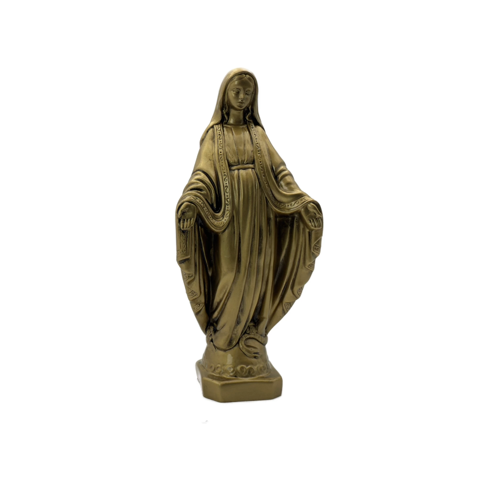 Statue Vierge Miraculeuse 21 cm – Finition bronze