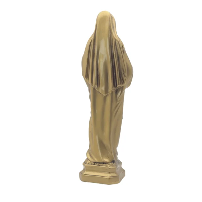 Statue Sacré-Cœur de Marie – Finition bronze – 27 cm – Pour extérieur