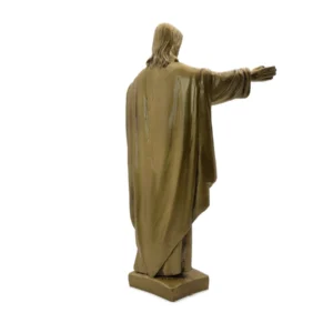 Statue Sacré-Cœur de Jésus – Finition bronze – 30 cm – Pour extérieur
