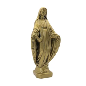 Statue Vierge Miraculeuse 30 cm – Finition bronze – Spécial extérieur