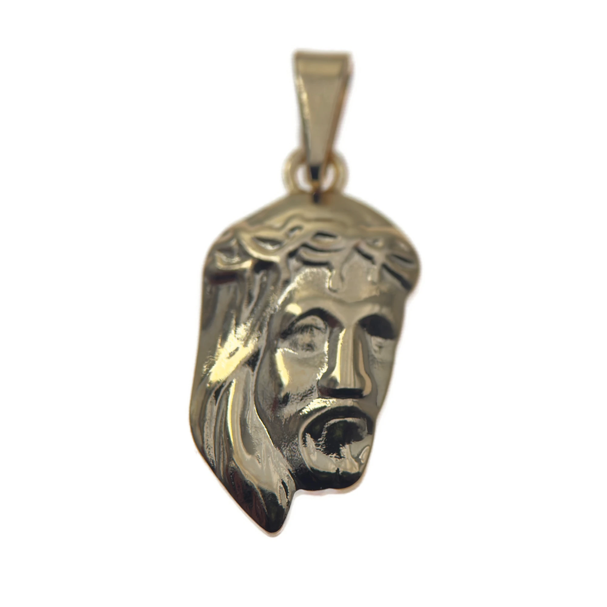 Médaille visage du Christ en plaqué or
