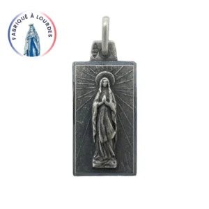 Médaille argent Rectangulaire Vierge marie