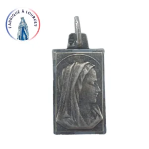 Médaille argent Rectangulaire Vierge marie