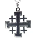 Croix de jerusalem en argent