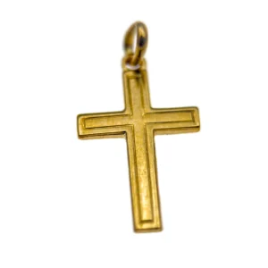 Croix latine en plaqué or