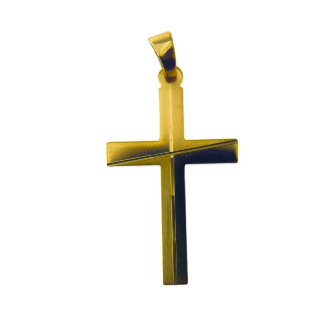 Croix latine en plaqué or