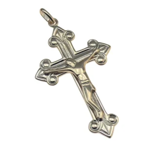 Crucifix en Or 18 Carats – 40 mm – Symbole de Foi et d’Élégance