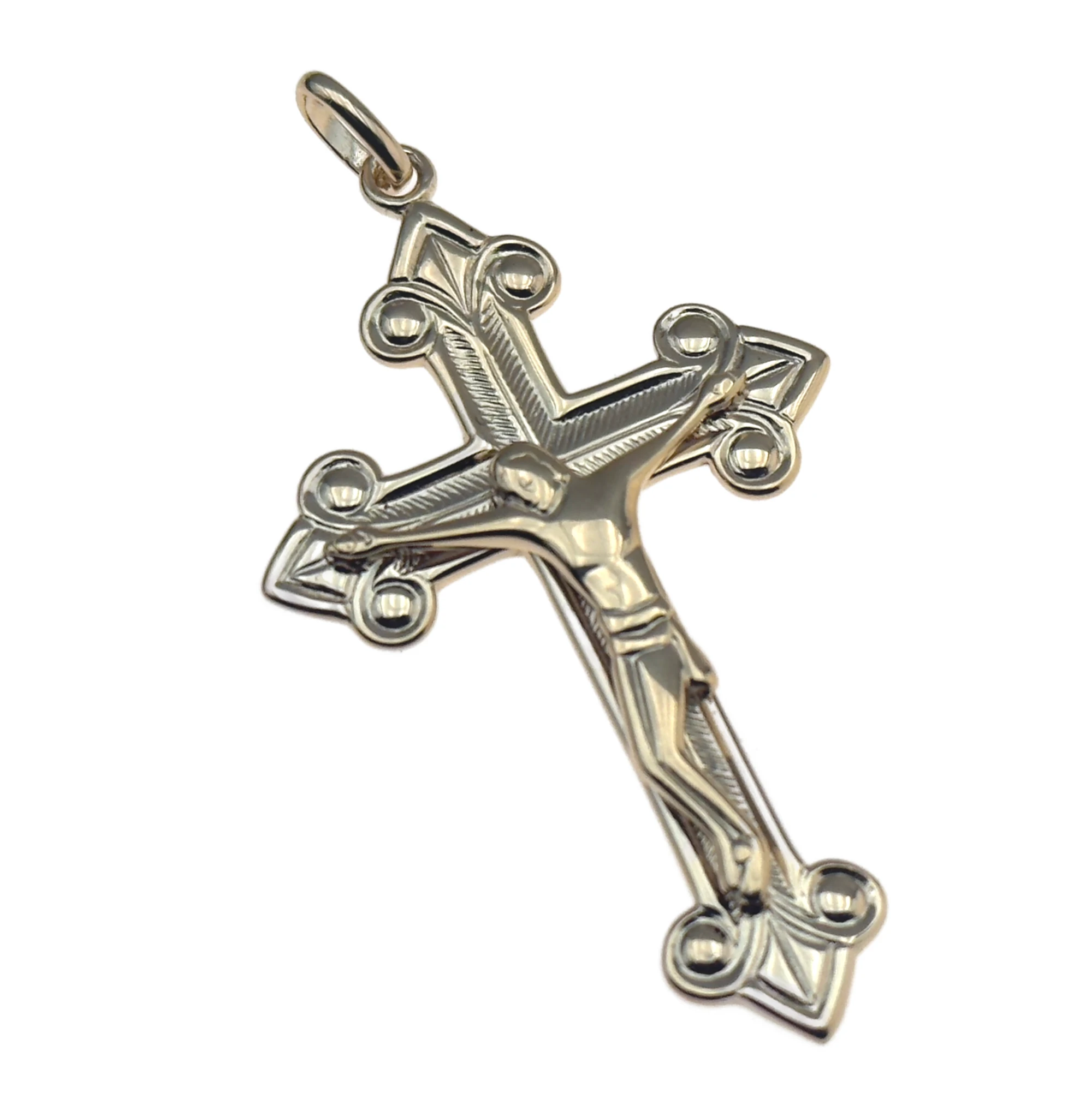 Crucifix en Or 18 Carats – 40 mm – Symbole de Foi et d’Élégance
