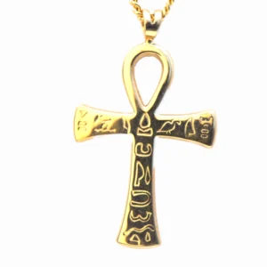 Croix Ankh en plaqué or