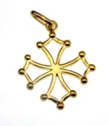 Croix Occitane en plaqué or – 18 mm – Symbole du Sud et de l’Occitanie