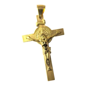 Crucifix de Saint Benoît en plaqué or