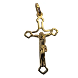 Crucifix ajouré en plaqué or