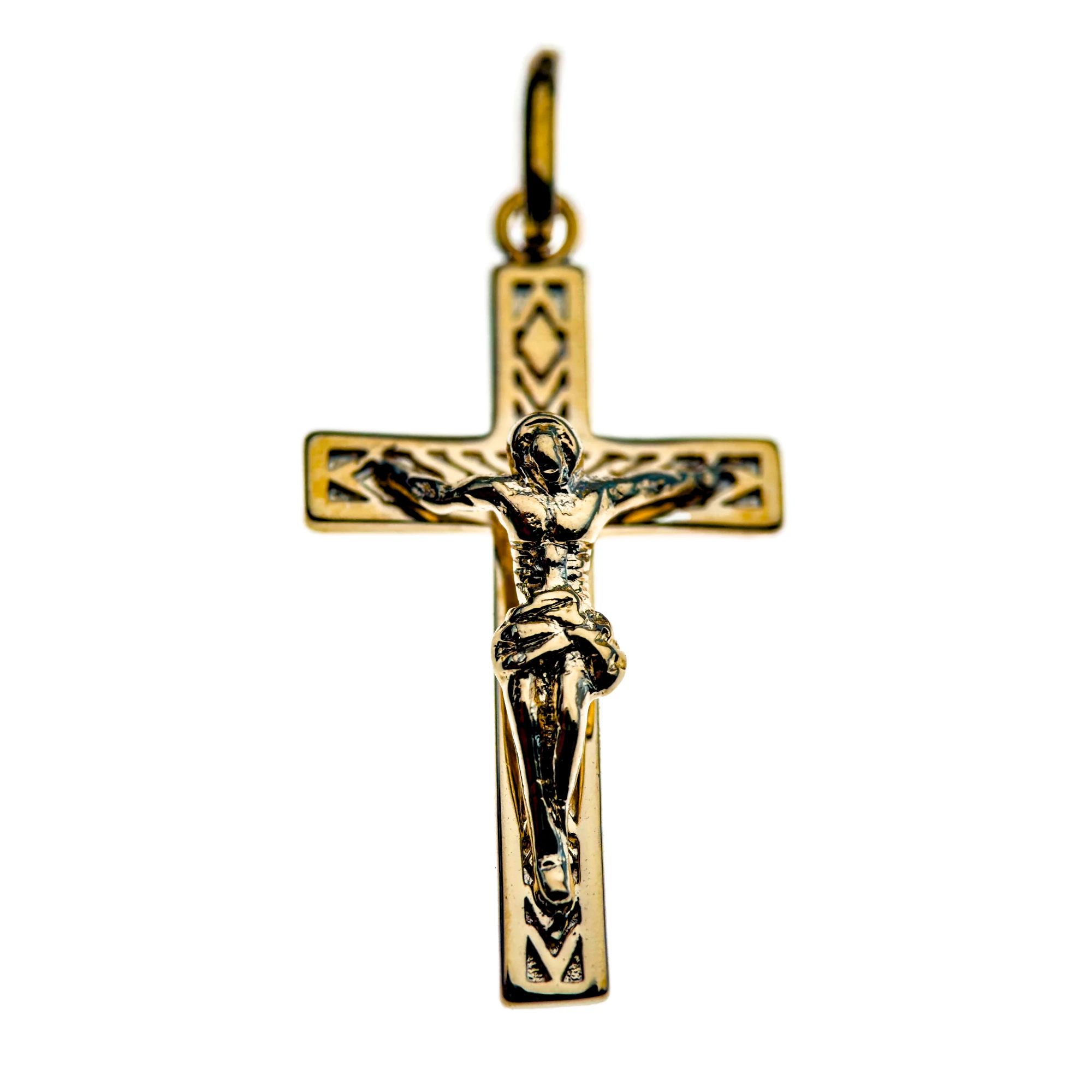 Crucifix croix en plaqué or