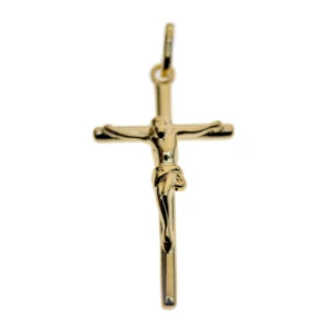 Crucifix croix en plaqué or