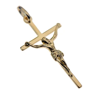 Crucifix croix en plaqué or