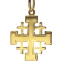 Croix de jerusalem en plaqué or