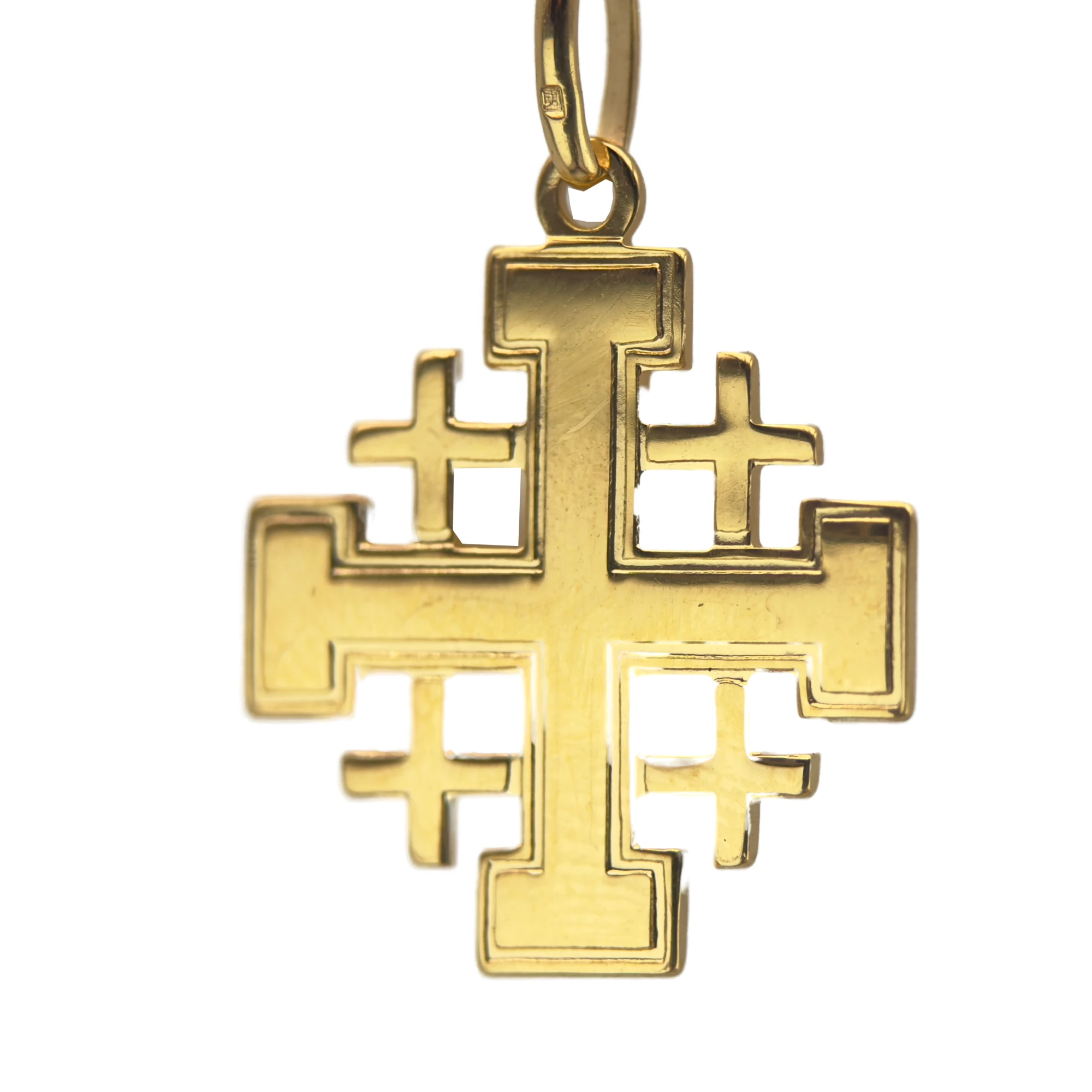 Croix de jerusalem en plaqué or