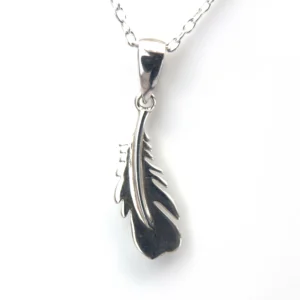 Pendentif Plume en argent