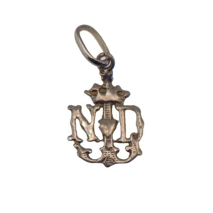 Pendentif Hospitalité Notre-Dame de Lourdes – Monogramme ND –Argent