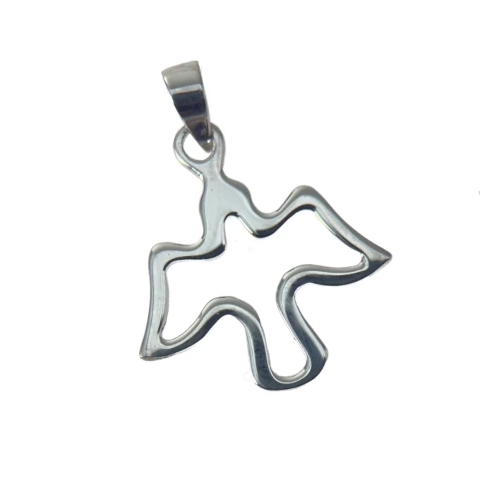 Pendentif colombe en argent – symbole du Saint-Esprit et de la paix
