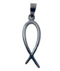 Pendentif Poisson Ichthus en argent massif