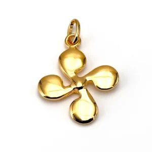 Lauburu, croix basque en plaqué or