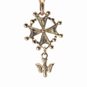 Croix Huguenote en plaqué or