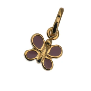 Pendentif Papillon doré émaillé
