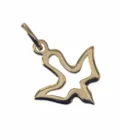 Pendentif colombe Plaqué or – symbole du Saint-Esprit et de la paix