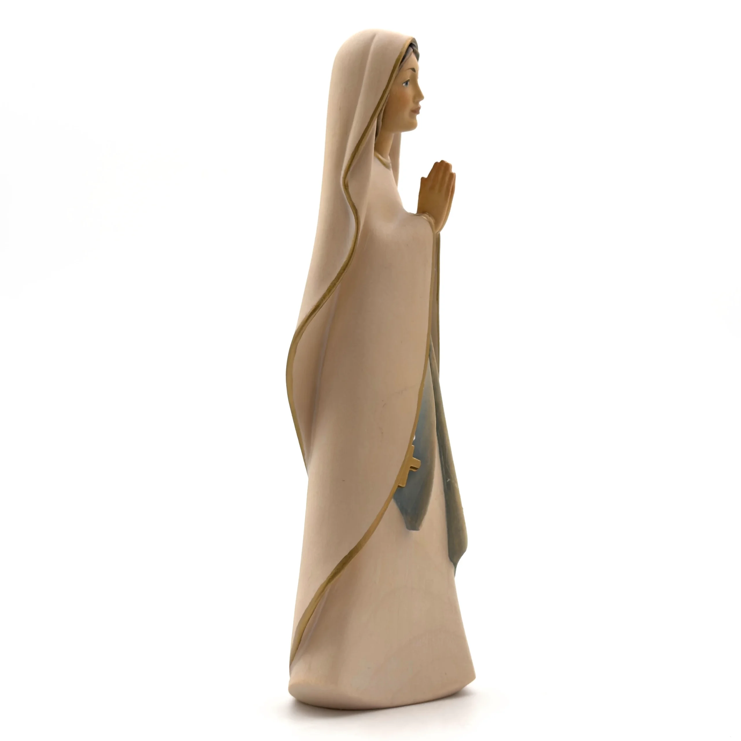 tatue en bois colorée de la Vierge Marie – Artisanale, plusieurs tailles (6 à 40 cm)