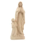 Statue bois naturel de l'apparition Lourdes