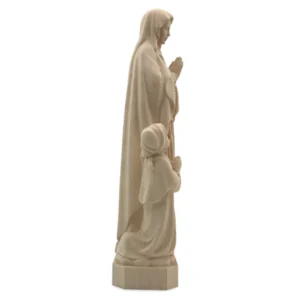 Statue bois naturel de l'apparition Lourdes